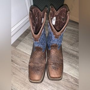 Durango kids blue & brown western boots